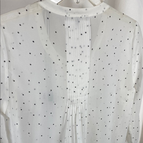 Daniel Rainn Cream 3/4 Sleeve Mandarin Collar Blouse - Picture 7 of 7